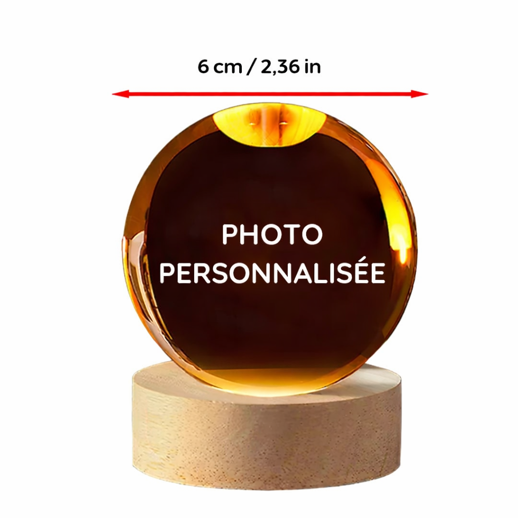 Sphère En Cristal Personnalisable